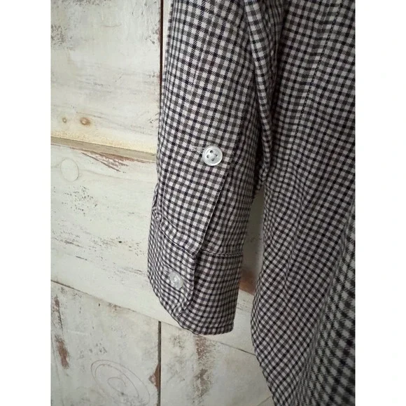 Ralph Lauren Blake 100% Cotton Button Down Shirt Long Sleeves Gingham Brown XL - Picture 8 of 8